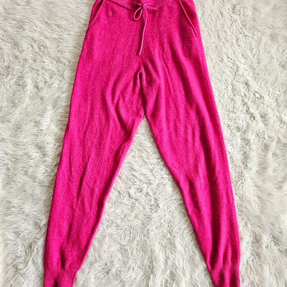 Kate Spade Wool Cashmere Blend Knit Drawstring Dream Jogger Pant Pink Jewel S - Picture 2 of 8